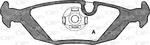 OPEN PARTS Комплект тормозных колодок, дисковый тормоз BPA0155.10